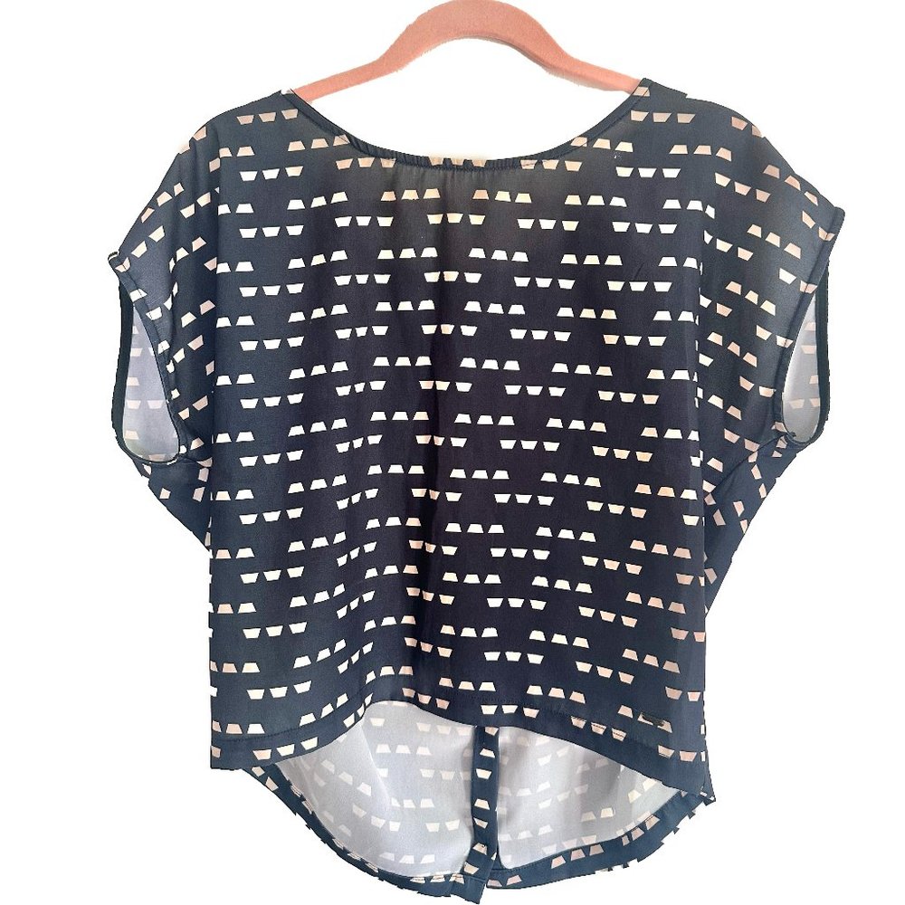 Blue short sleeve blouse